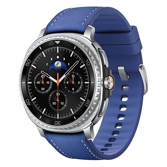Galaxy Watch8 Classic | 46 мм | Black | Hybrid/Blue | S/M/L, Размер: 46 мм, Цвет: Black, Тип ремешка: Hybrid, Цвет ремешка: Blue, Размер ремешка: S/M/L, Подключение часов: Bluetooth / Wi-Fi